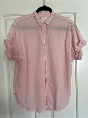 XiRENA Light Pink Casual Button-Down Shirt
